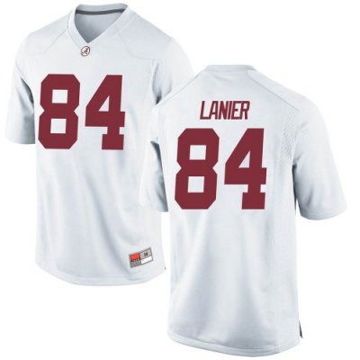 Men's Alabama Crimson Tide #84 Joshua Lanier White Game NCAA College Football Jersey 2403GMLS1